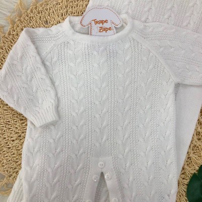   Saída de maternidade Trança- Branco